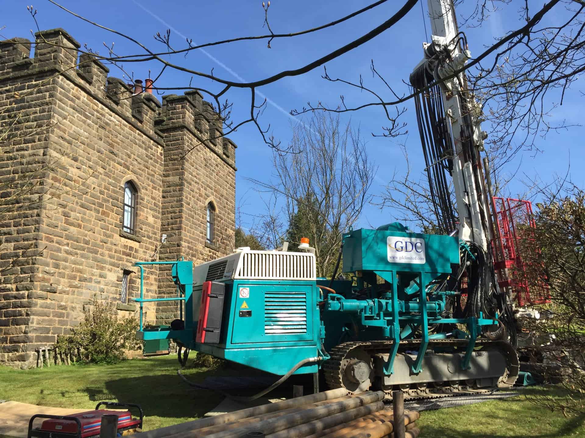 Borehole drilling in progress